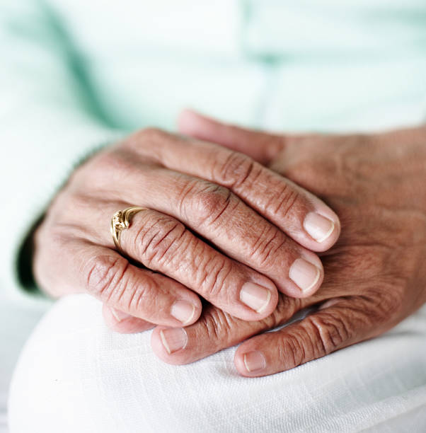 istock Close-up of an elderly woman's hands together 152499806