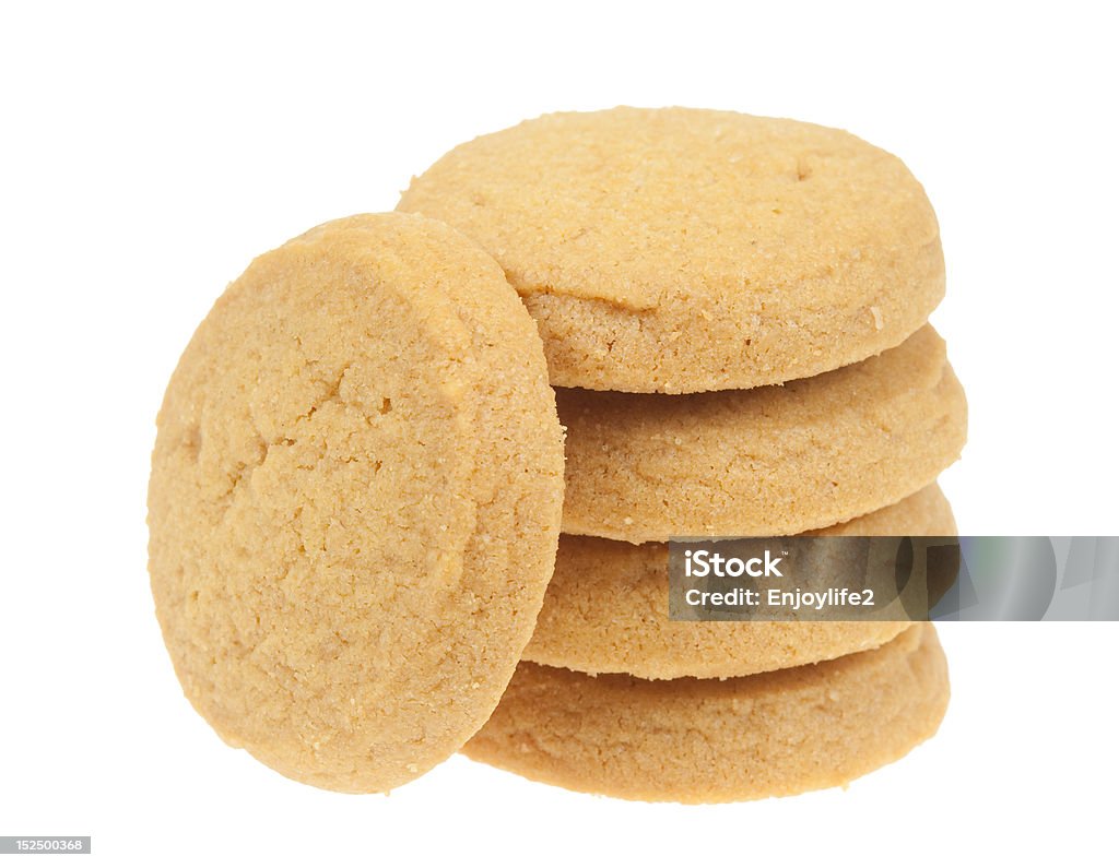 Butter cookies isolated Butter cookies isolated on a white background Baked Stock Photo