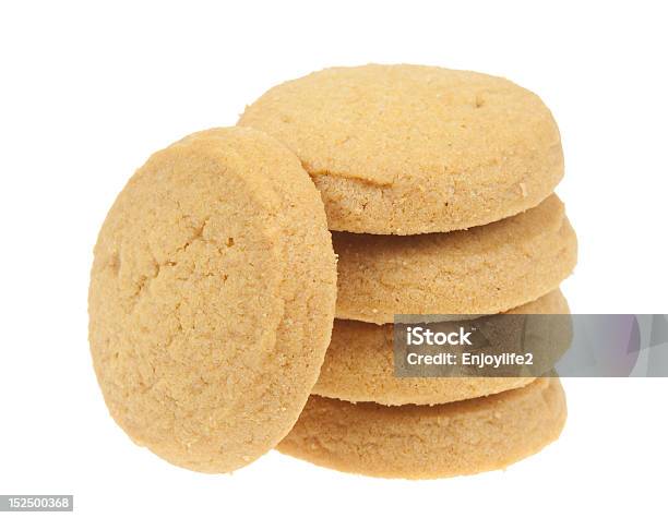 Butter Cookies Isolated Stock Photo - Download Image Now - Baked, Baked Pastry Item, Baking