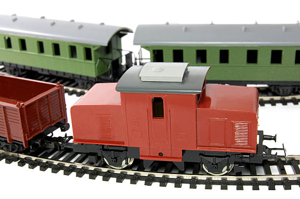 istock Toy Diesel Locomotive and freight wagon 152500806