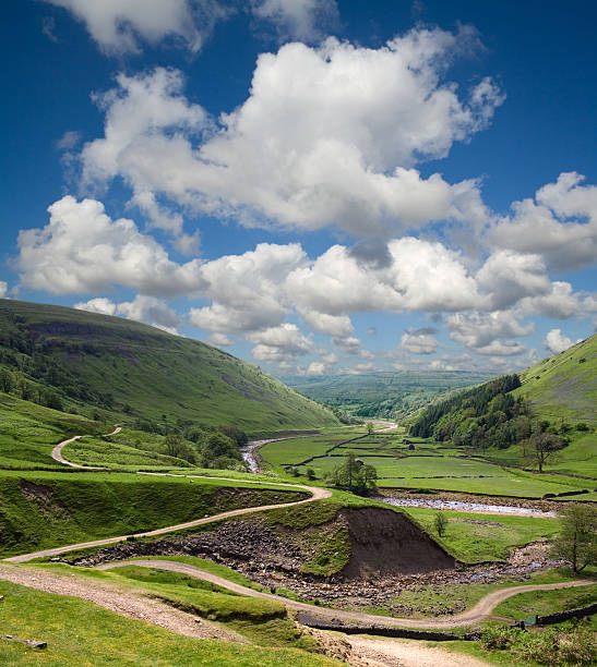 Swaledale track stock photo