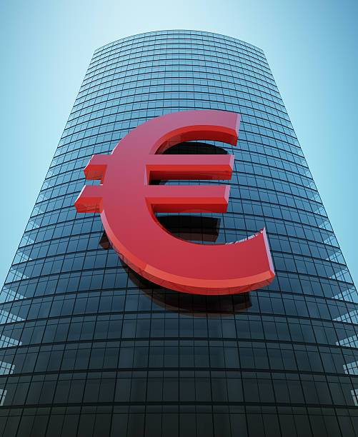 istock Skyscraper with red euro sign 152502162