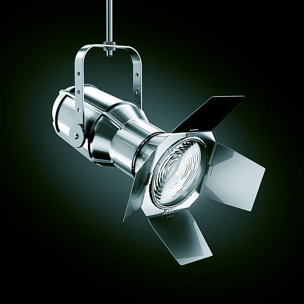 istock Isolated image of a chrome spotlight 152502173