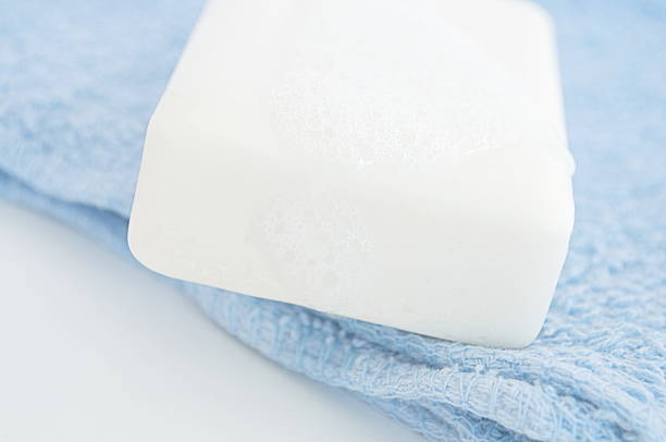 Soap with suds stock photo