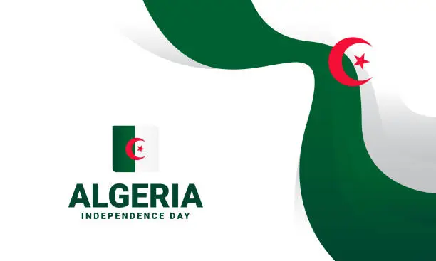 Vector illustration of Algeria Independence day event celebrate