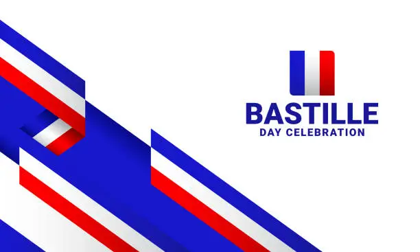 Vector illustration of Bastille Independence day event celebrate
