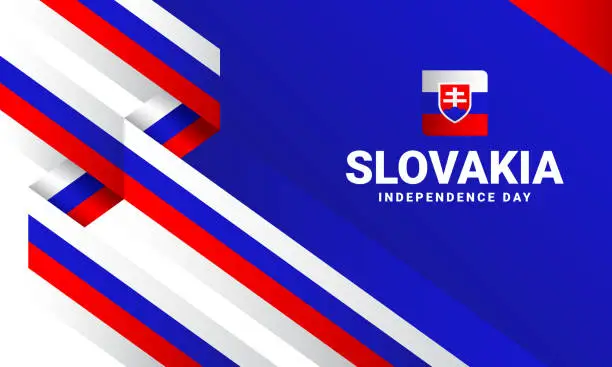 Vector illustration of Slovakia Independence day event celebrate
