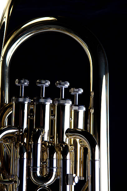 istock Tuba Baritone Euphonium Isolated on Black 152502941