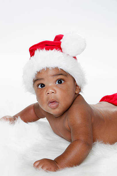 istock Santa Baby looking up 152503370