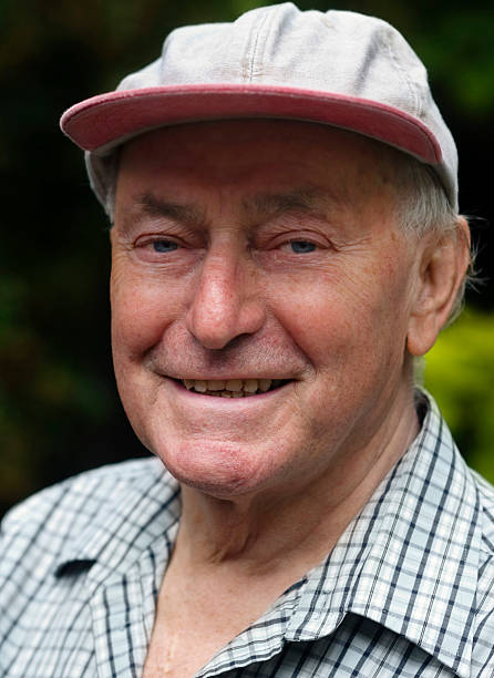 istock Happy content relaxed senior man outside 152503551