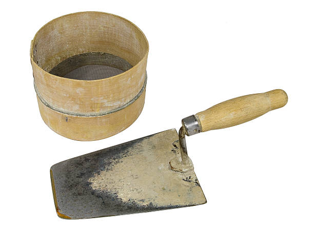 Bricklayer tools stock photo