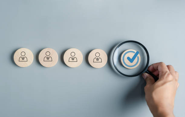 istock Selective new career recruitment sites. recruiting with online technology. unemployment finding job search best businessperson for resume register job interview. 1525058221