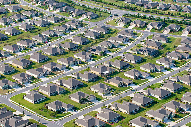 istock Aerial home housing development community images 152505963