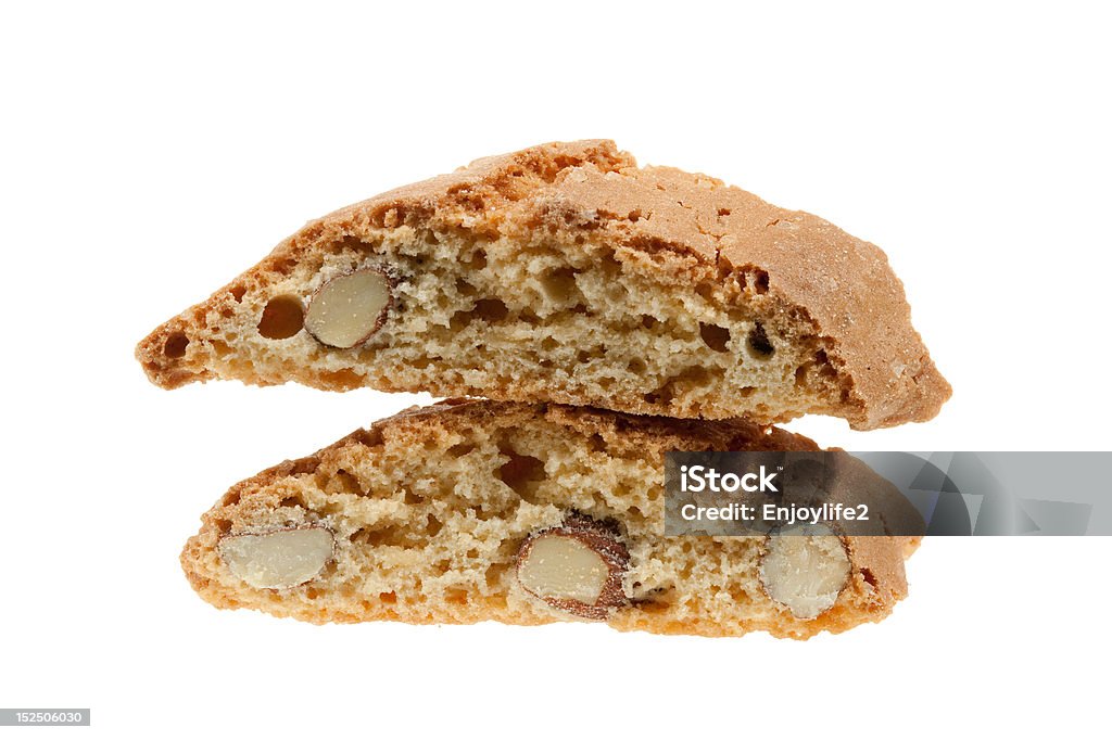 Oryginalny włoski crisp almond pliki cookie - Zbiór zdjęć royalty-free (Biały)