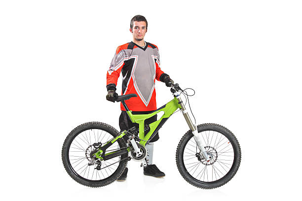 istock Person with a mountain bike 152506313