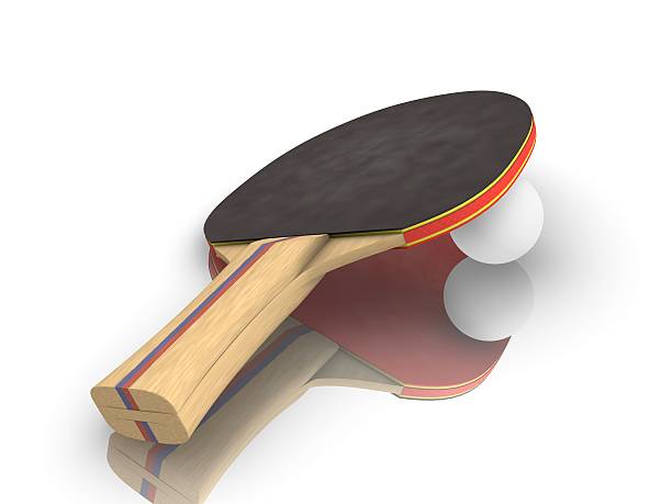 Ping-pong Paddle with Ball stock photo