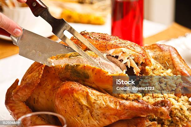 Thanksgivingserie Stockfoto und mehr Bilder von Schneiden - Essenszubereitung - Schneiden - Essenszubereitung, Schnitzen, Truthahn - Geflügelfleisch