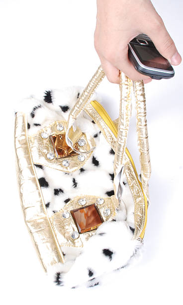 istock bag Women and mobile phone 152507003