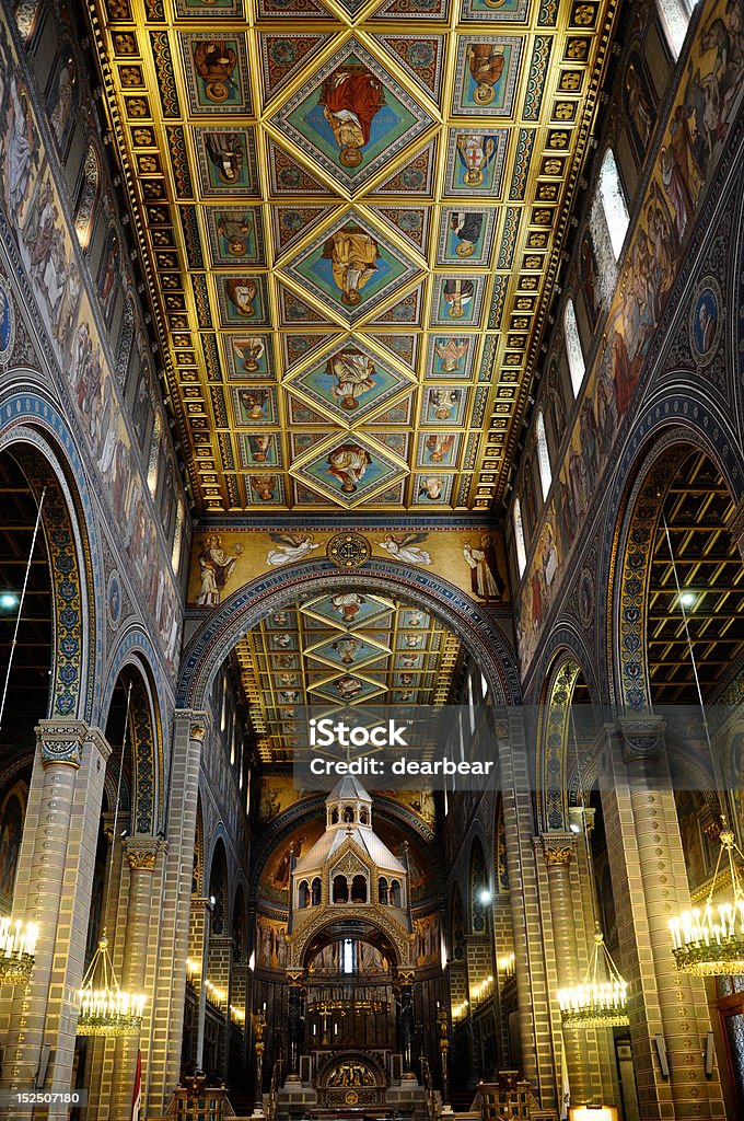 Altar view of cathedral in Pecs Altar view of cathedral in Pecs, Hungary Altar Stock Photo