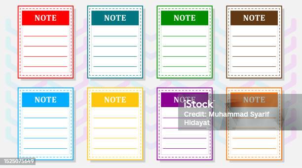 Notebook Labels Stock Illustration - Download Image Now - Blank, Book ...