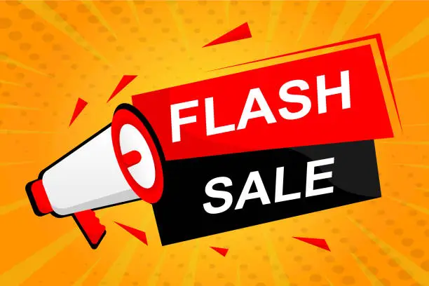 Vector illustration of Flash sale offer