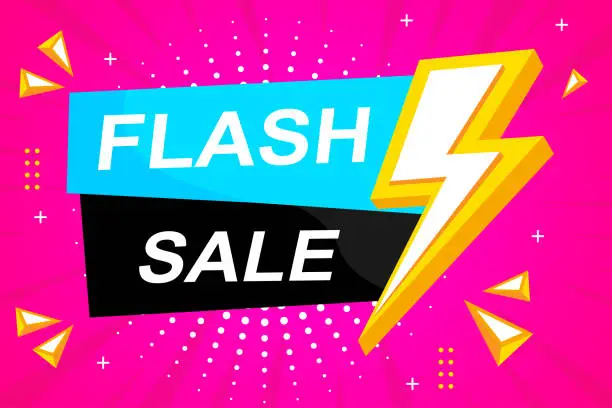 Vector illustration of Flash sale offer