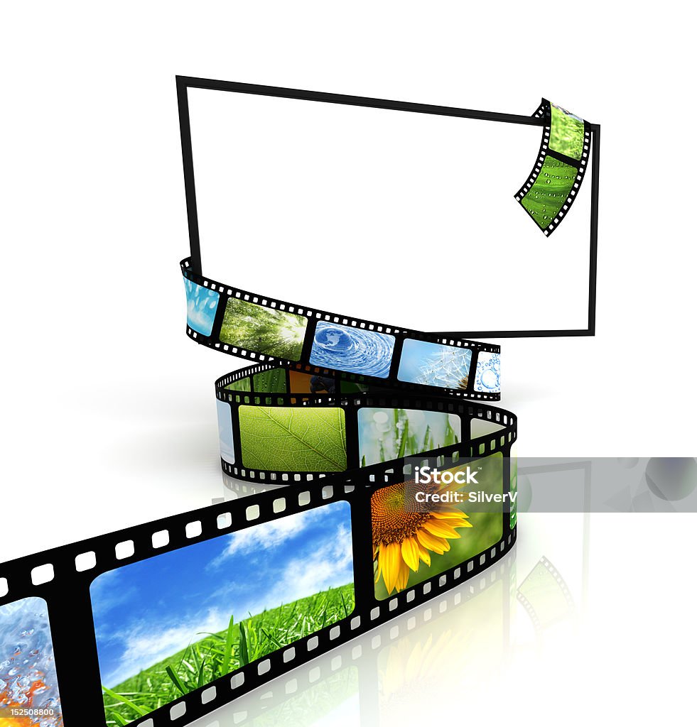 Illustration der film und Bilder um leere-Fernseher - Lizenzfrei Breitwand Stock-Foto