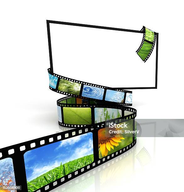 Illustration Der Film Und Bilder Um Leerefernseher Stockfoto und mehr Bilder von Breitwand