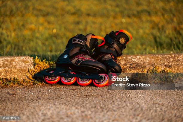 Inline Skates Rollerblade In The Park Outdoor Life Active Lifestyle Stock Photo - Download Image Now