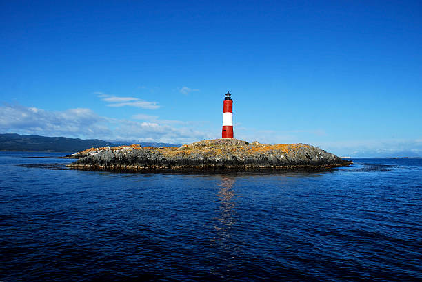 Lighthouse in Beagle Channel At the End of the World les eclaireurs lighthouse photos stock pictures, royalty-free photos & images
