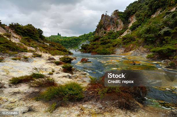 Hot Spring Mit Mineral Sediments Waimangu Vulkanische Valley Stockfoto und mehr Bilder von Bach