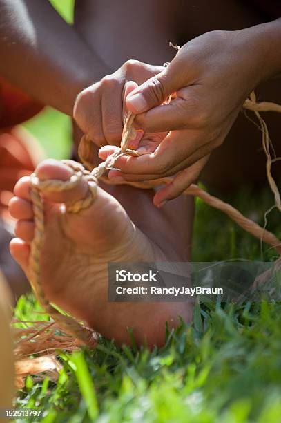 Craftsperson Braiding Rope Stock Photo - Download Image Now - Art And Craft, Braided, Craft