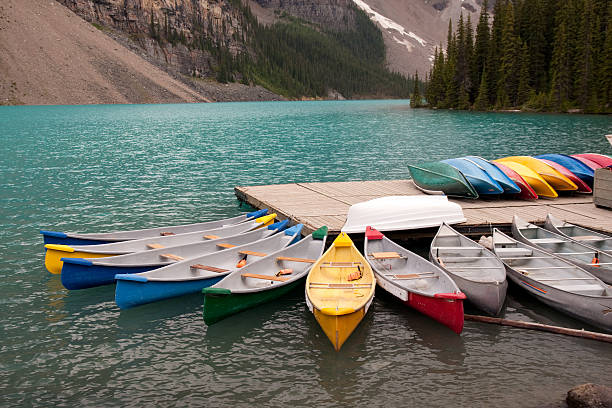 istock Colorful Canoes on a Lake 152514050