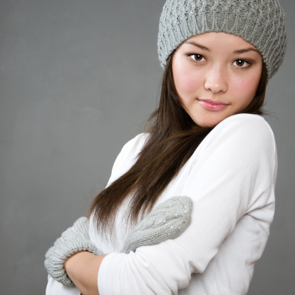 girl in winter clothing