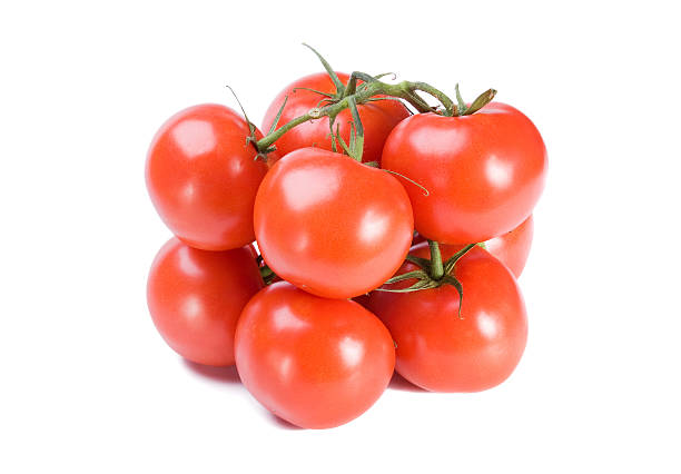 Pile of fresh tomatoes stock photo