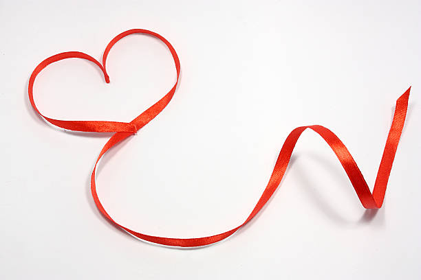 istock Red ribbon with heart 152515177