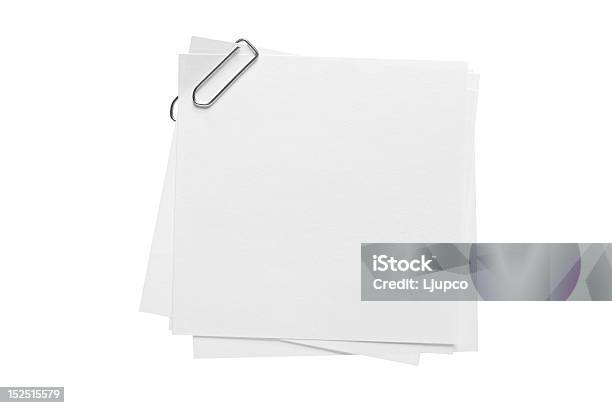 Photo libre de droit de Note De Papier Vide Et Un Papierséquence banque d'images et plus d'images libres de droit de Blanc - Blanc, Document, En papier