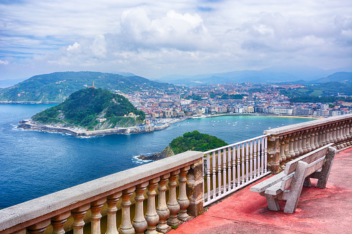 Park Bench on Seafront of San Sebastian