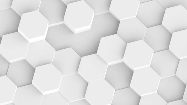 istock White hexagons geometric background, minimal honeycomb pattern wallpaper. 1525296885