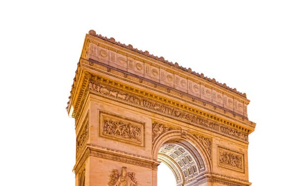 Arc de Triomphe (carved on white background), Paris, France. The walls of the arch are engraved with the names of 128 battles and names of 660 French military leaders (in French) Arc de Triomphe (carved on white background), Paris, France. The walls of the arch are engraved with the names of 128 battles and names of 660 French military leaders (in French) names of marbles stock pictures, royalty-free photos & images