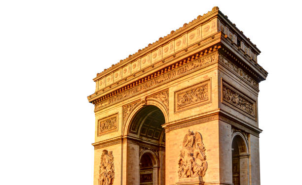 Arc de Triomphe (carved on white background), Paris, France. The walls of the arch are engraved with the names of 128 battles and names of 660 French military leaders (in French) Arc de Triomphe (carved on white background), Paris, France. The walls of the arch are engraved with the names of 128 battles and names of 660 French military leaders (in French) names of marbles stock pictures, royalty-free photos & images