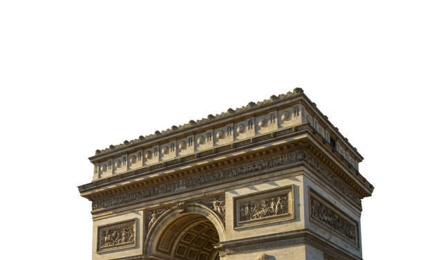 Arc de Triomphe (carved on white background), Paris, France. The walls of the arch are engraved with the names of 128 battles and names of 660 French military leaders (in French) Arc de Triomphe (carved on white background), Paris, France. The walls of the arch are engraved with the names of 128 battles and names of 660 French military leaders (in French) names of marbles stock pictures, royalty-free photos & images