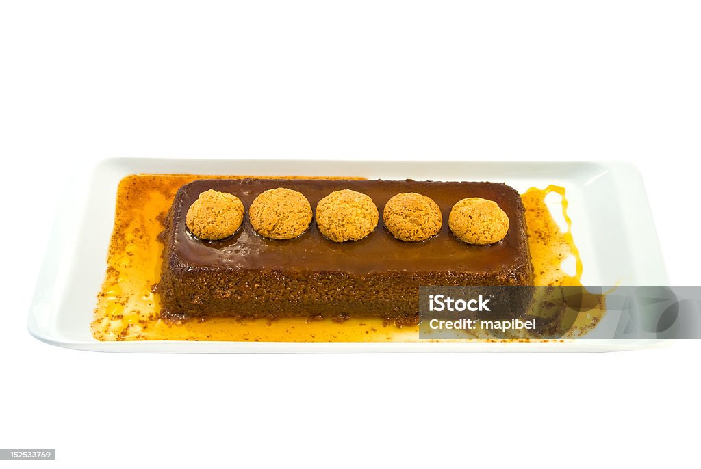 Bounet: Um típico iatalian (piedmont) com base em amaretti e doce - Foto de stock de Açúcar royalty-free