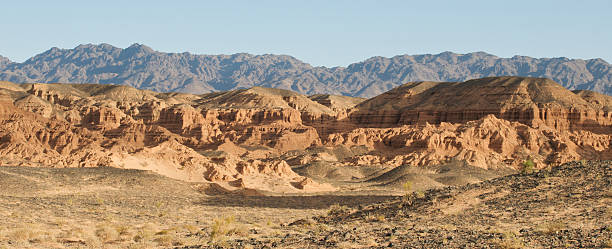 Nemegt rock formation at the Gobi stock photo