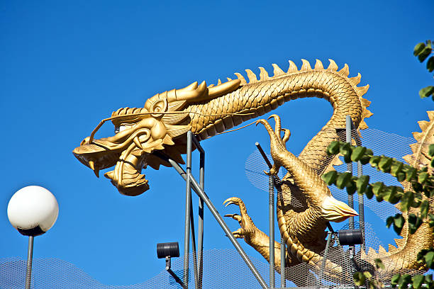 Dragon in Chinatown Los Angeles stock photo