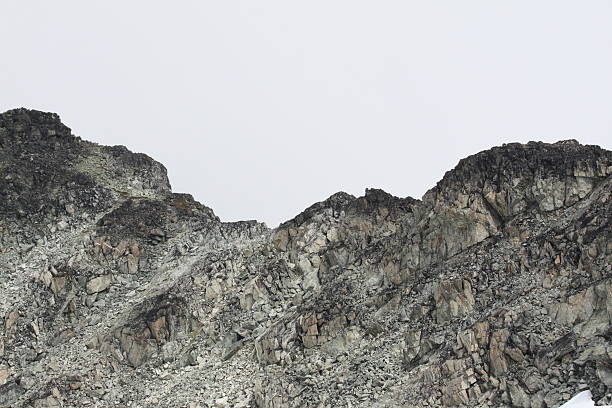 Rocky Cliffs at Whistler Blackcomb, Canada stock photo