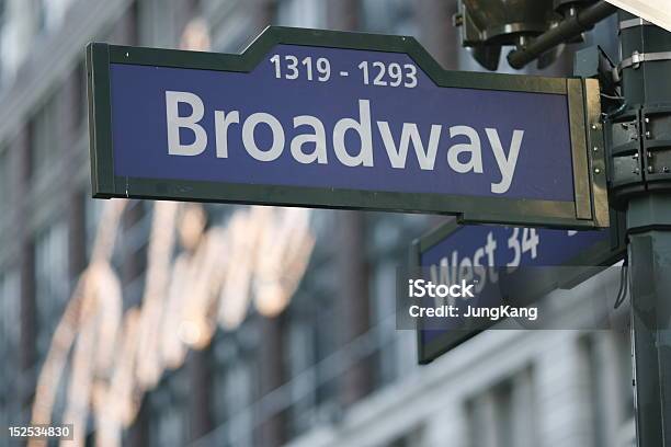 Broadway Stock Photo - Download Image Now - Blue, Broadway - Manhattan, Direction