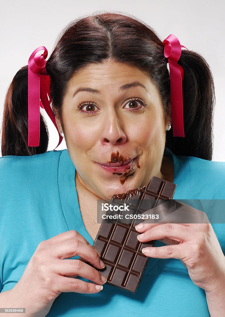 Il buon cioccolato. - Foto stock royalty-free di Adolescente