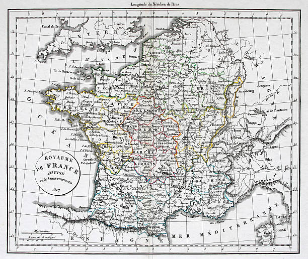 istock Old map of France. 152535736