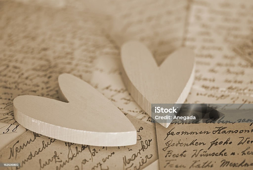 Corazón en letra - Foto de stock de Carta de amor libre de derechos